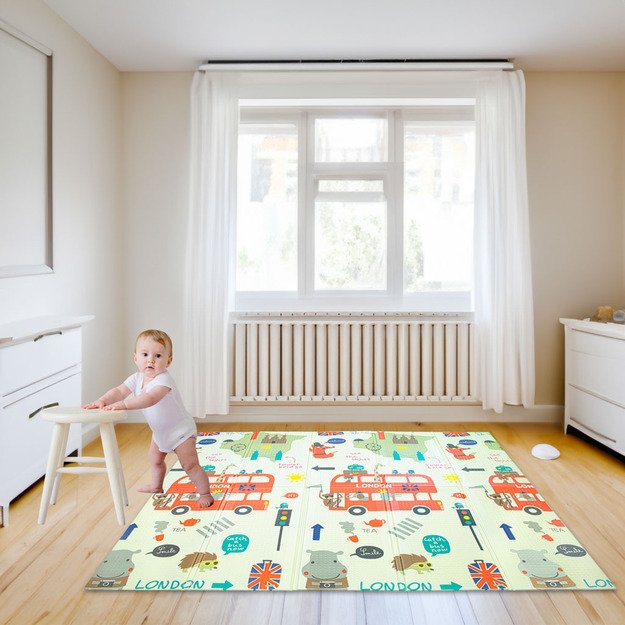 Mokomasis dvipusis sulankstomas putplasčio kilimėlis 200 x 180 cm x 0,8 cm