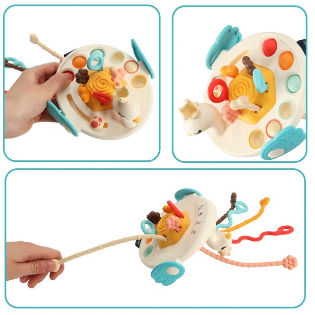 Montessori sensorinis kramtukas kūdikiams gulbė