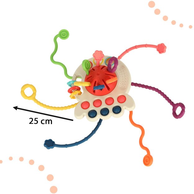 Montessori sensorinis žaislas - kramtukas raudonas