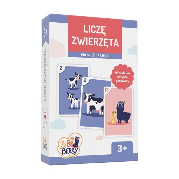 MUDUKO Žaidimas Aš skaičiuoju gyvūnus Petras ir atminties žaidimo kortelės 3+