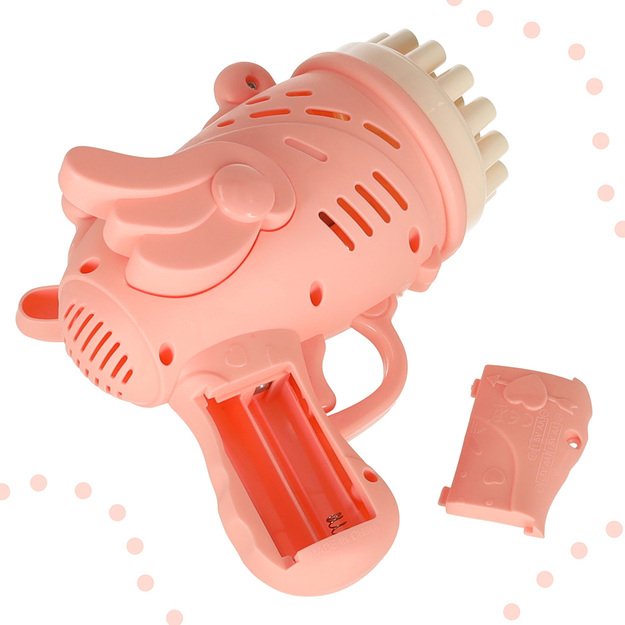 Muilo burbulų pistoletas muilo burbulai su sparnais rožinės spalvos