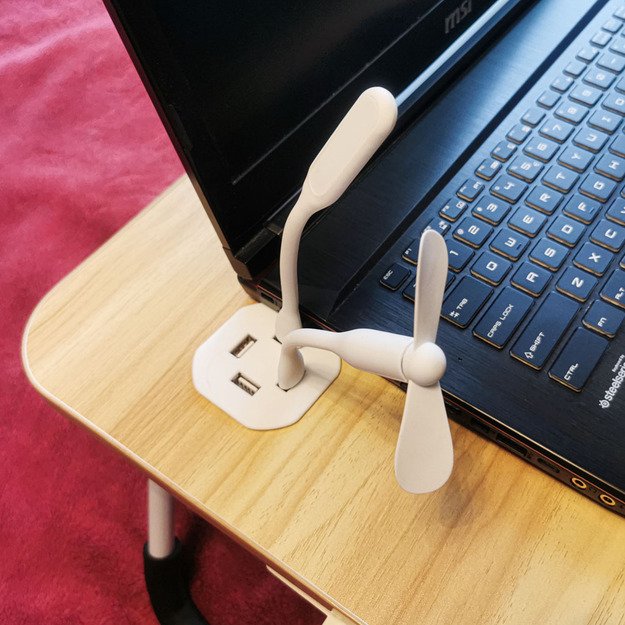 Nešiojamojo kompiuterio stalas sulankstomas lovos stovas USB