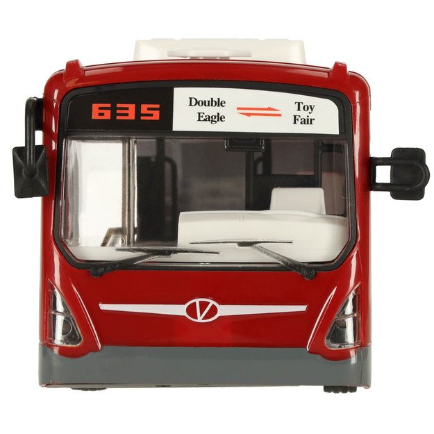 Nuotoliniu būdu valdomas RC autobusas su durimis raudonos spalvos