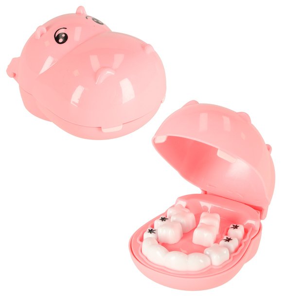 Odontologo medicinos rinkinys hipopotamo rožinės spalvos
