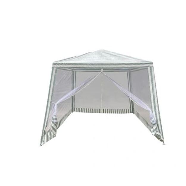 Palapinė sodo vakarėlių paviljonas komercinė pavėsinė Balta 2,4X2,4 m