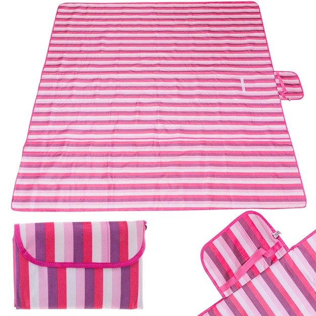 Paplūdimio kilimėlis paplūdimio pikniko antklodė 200x200cm rožinė