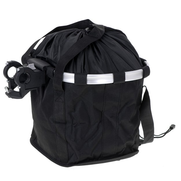 Priekinis dviračių krepšelis dviračių krepšelis sulankstomas dangtelis spustelėkite juodą