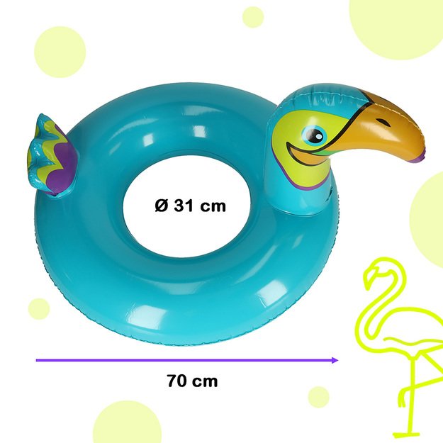 Pripučiamas vaikiškas plaukimo žiedas Toucan 70cm