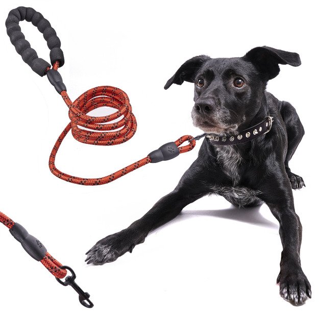 Šunų pavadėlis ant virvės patvarus atspindintis 2 m
