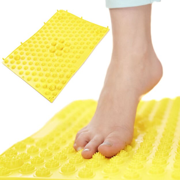 Sensorinio masažo korekcijos kilimėlis geltonas