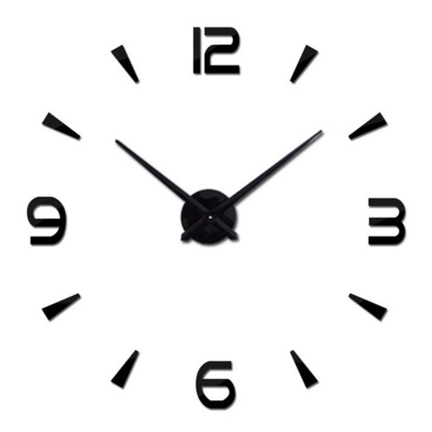 Sieninis laikrodis didelis 80-120cm juodas 4 skaitmenys