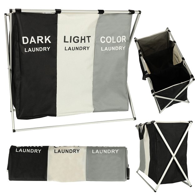 Skalbinių krep&scaron;elių skirstymo organizatorius 3 skyriai 135l