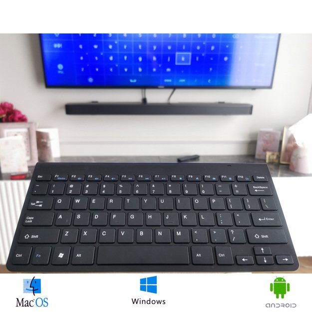  Smart TV  belaidė klaviatūra juoda