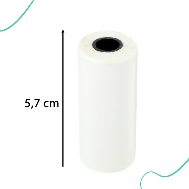 Terminio lipnaus popieriaus ritinėliai mini spausdintuvui 5.7cmx4.5m 5 vnt.