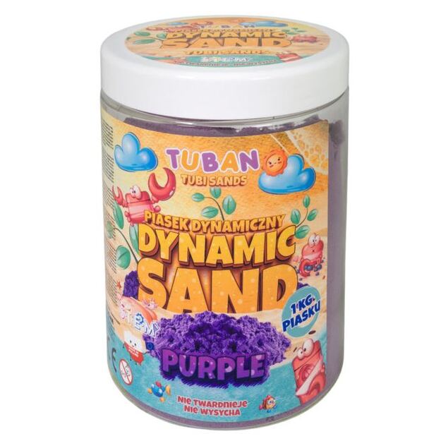 TUBAN dinaminis smėlis 1kg violetinės spalvos