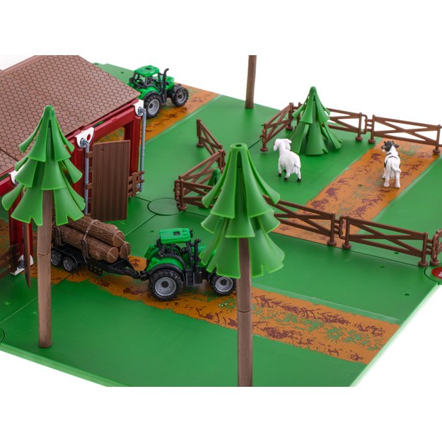 Ūkio žaidimų aikštelė gyvūnai traktorius JASPERLAND