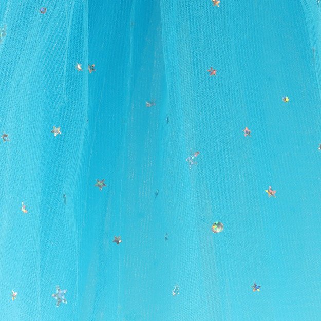 Vienaragio karnavalinis kostiumas galvos apdangalas + sijonas mėlynas 3-6 metų amžiaus