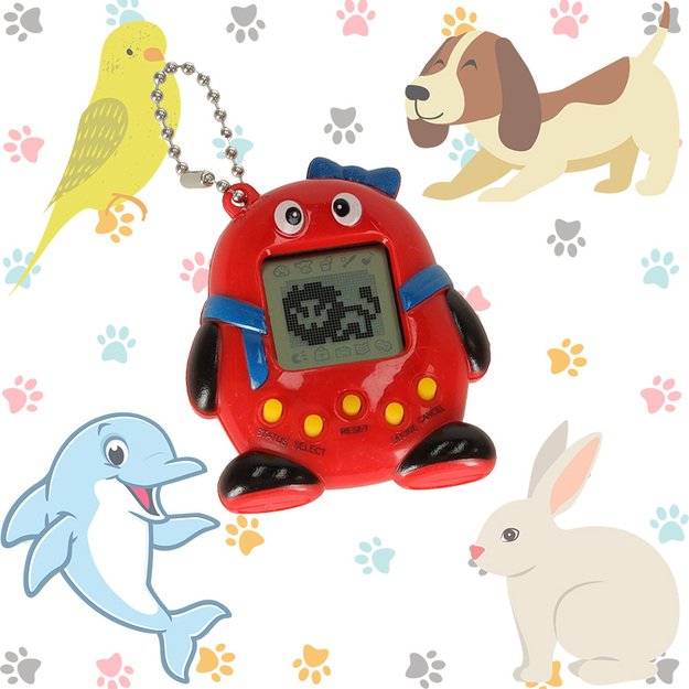 Žaislas Tamagotchi elektroninis žaidimas gyvūnas raudonas