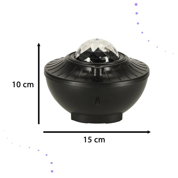 Žvaigždžių projektorius LED naktinis kamuolys  Bluetooth  nuotolinio valdymo pultas